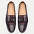 halpa Miesten loaferit ja nauhattomat kengät-miesten loafers rei&#039;itetty ruskea nahka gunmetal horsebit