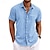cheap Men&#039;s Printed Shirts-Men&#039;s Casual Printed Shirts Holiday Daily Wear Vacation Summer Turndown Short Sleeves White, Blue, Green S, M, L Polyester Shirt
