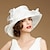 tanie Kapelusze na przyjęcia-kapelusze nakrycia głowy organza lodowy jedwab kapelusz typu Bucket kapelusz przeciwsłoneczny ślub podwieczorek eleganckie wesele z kwiatowym nakryciem głowy nakrycia głowy