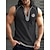 cheap Tank Tops-Men&#039;s Tank Top Waffle Shirt Undershirt Sleeveless Shirt Wife beater Shirt Solid Color Plain Patchwork Flag / National flag Hooded Outdoor Going out Sleeveless Patchwork Embroidery Clothing Apparel