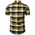 billiga Businessskjortor för män-Herr Skjorta Knapp upp skjorta Gul Kortärmad Rutig Kavajslag Sommar Bröllop Fest Kläder
