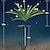 preiswerte Bodenlichter-2 stücke solarbetriebene wasserdichte glühwürmchen-grüne blatt-rasenleuchte 6 leds schwankende gartenleuchte park terrasse gehweg landschaftsdekoration