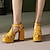 abordables Sandalias de mujer-Mujer Sandalias Zapatos antiguos Fiesta Hebilla Tacón Cuadrado Dedo redondo Moda PU Tira de tobillo Negro Blanco Amarillo