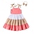 cheap Dresses-Kids Girls&#039; Dress Color Block Sleeveless Party Outdoor Casual Fashion Daily Casual Cotton Blend Summer Spring 2-12 Years Pink
