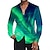 Недорогие Рубашка мужская с принтом-Мужские повседневные рубашки из атласа из искусственного шелка, формальные летние, весенне-осенние, с длинными рукавами, синие s, m, l