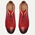 Χαμηλού Κόστους Ανδρικά Sneakers-Ανδρικά Φόρεμα πάνινα παπούτσια Δέρμα Ιταλικό πλήρες δέρμα αγελάδας Αντιολισθητικό Δαντέλα μέχρι πάνω Μαύρο Κόκκινο
