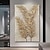 levne Zátiší-olejomalba ručně malované ručně malované nástěnné umění abstraktní moderní zlaté listy rostliny těžké oleje domácí dekorace natažený rám připraven k zavěšení