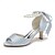 cheap Wedding Shoes-Women&#039;s Wedding Shoes Ladies Shoes Valentines Gifts White Shoes Wedding Party Daily Bridesmaid Shoes Imitation Pearl Ribbon Tie Chunky Heel Peep Toe Elegant Fashion Cute Satin Lace-up Wine Black White