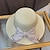 Χαμηλού Κόστους Καπέλα για Πάρτι-Καπέλα Καλύμματα Κεφαλής Ακρυλικό / Βαμβάκι Άχυρο Τύπου bucket Ψάθινο καπέλο Καπέλο ηλίου Causal Αργίες Κομψό Βίντατζ Με Φιόγκος Καθαρό Χρώμα Ακουστικό Καπέλα