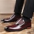 cheap Men&#039;s Oxfords-Men&#039;s Dress Loafers &amp; Slip-Ons Vintage Classic Business British Gentleman Office &amp; Career Party &amp; Evening PU Leather Shoes Black Yellow Burgundy Fall