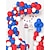 cheap Event &amp; Party Supplies-Independence Day Latex Balloon Chain Set - 76pcs in Red, Blue, and White: Perfect for Themed Holiday Parties, Decorations, Hanging Supplies, Photography Backgrounds, and Archways
