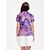 お買い得  デザイナーコレクション-女性用 ポロシャツ パープル 半袖 トップス レディース ゴルフウェア ウェア アウトフィット ウェア アパレル