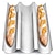 economico Teglie e stampi da forno-teglie antiaderenti per baguette per la cottura del pane francese teglie forate per 3 pagnotte per baguette da forno teglie forate per la cottura a 3 onde tostapane teglia da forno