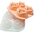baratos Brinquedos Originais-Moldes de gelo rosa 3d, bandejas grandes de cubos de gelo de 2.5 polegadas, 4 formas gigantes de flor fofa, borracha de silicone divertida, fabricante de bola de gelo grande