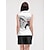 billige Designerkolleksjon-Dame POLO T-skjorte Svart Hvit Ermeløs Topper Dame golfantrekk Klær Antrekk Bruk klær
