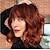 cheap Synthetic Trendy Wigs-Short Blonde Bob Wigs for Women,Synthetic Wavy Curly Hair Wig with Bangs for Daily 12 inch Auburn Burgundy Blonde Black Light Blonde Wigs