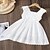 cheap Dresses-Kids Girls&#039; Dress Solid Color Short Sleeve Party Outdoor Casual Fashion Daily Casual Polyester Summer Spring Fall 2-13 Years White
