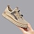 voordelige Herensneakers-Voor heren Sneakers Retro Handgemaakte schoenen Wandelen Casual Dagelijks Leer Ademend Veters Donkerrood Zwart Khaki Lente Herfst