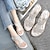 Недорогие Женские сандалии-летние женские сандалии повседневная богемная пляжная обувь для отдыха удобные эластичные повседневные эластичные ремешки на щиколотке с мягкой подошвой прогулочная обувь в стиле бохо белые сандалии