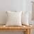 billige Pudetrends-boho tuftet dekorativt pudebetræk hvid stribet bomuld beige kvast til hjemmet soveværelse stue