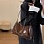 cheap Handbag &amp; Totes-Women&#039;s Crossbody Bag Shoulder Bag Suede PU Leather Daily Chain Large Capacity Black Brown Coffee