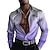 cheap Men&#039;s Printed Shirts-Men&#039;s Casual Shirts Satin Artificial Silk Formal Summer Spring Fall Turndown Long Sleeve Yellow, Purple S, M, L