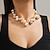 preiswerte Halsketten-Halsketten Perlen Damen Elegant Künstlerisch Glasperlen Hochzeit Kreisförmig Modische Halsketten Für Hochzeit Party