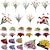 billiga Artificiell Blomma-10 grenar konstgjorda blommor och vattengräs: naturtrogna välståndsblommor i plast, sidentryckta dekorativa rekvisita för heminredning och evenemang