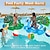 billiga hawaiiansommarfest-1st badbollar - stor regnbågsbadboll uppblåsbar poolleksaker för festtillbehör dekorationer vuxna barn födelsedag luau sommar strandvattenspel strandbollsfestfavoriter