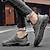 abordables Zapatillas de hombre-Hombre Zapatillas de deporte Zapatos hechos a mano Zapatos de Paseo Casual Diario Cuero Transpirable Cordones Caqui Gris Primavera Otoño
