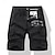 billige cargo-shorts med trykk for menn-herre cargo shorts grafisk design snor elastisk midje shorts komfort knelengde sports utendørs klær