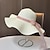 זול כובע מסיבות-כובעים ביגוד לראש אקרילי / כותנה קש כובע דלי כובע קש כובע שמש קזו&#039;אל חגים אלגנטית רטרו עם רצועות צבע טהור כיסוי ראש כיסוי ראש