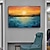 billiga Abstrakta målningar-handmåla solnedgångsmålning på duk originalmålning havskonst strandväggkonst modern havsbildskonst väggdekor vardagsrum stor väggkonst (ingen ram)