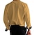 cheap Men&#039;s Printed Shirts-Business Casual Men&#039;s Shirt Formal Daily Summer Spring Fall V Neck Long Sleeve Yellow S, M, L Polyester Shirt