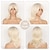 cheap Older Wigs-Wavy Layered Wigs with Curtain Bans for Women Short Platinum Blonde Highlights Curly Bob Wig Bleach Blonde Wavy Bob Wig with Bangs Synthetic Mixed Blonde Wig for Women