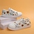 Χαμηλού Κόστους Γυναικείες Παντόφλες &amp; Μοκασίνια-Γυναικεία Αθλητικά Παπούτσια Χωρίς Τακούνι Slip-Ons Μεγάλα Μεγέθη Παπούτσια από Καραβόπανο Καθημερινά Φλοράλ Νεκροκεφαλές Επίπεδο Τακούνι Στρογγυλή Μύτη Καθημερινό Κολεγιακό Περπάτημα Πανί Μοκασίνια