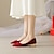 olcso Esküvői cipők-Női Esküvői cipők Slip-Ons Ruha cipő Esküvő Új Év Menyasszonyi cipők Vaskosabb sarok Erősített lábujj Elegáns Divat minimalizmus Fordított bőr Papucs Piros