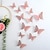 abordables Autocollants muraux-12 pièces décorations papillon dorées - art mural 3D pour les fêtes, l&#039;artisanat et les baby showers - autocollants faciles à appliquer pour une décoration belle et élégante