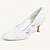 זול נעלי חתונות-משאבות נשים נעלי כלה תחרה חתלתול עקב עגול בוהן מינימליזם קלאסי תחרה לופר שחור לבן שנהב