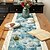abordables Caminos de mesa-Camino de mesa con borlas de jacquard de algodón y lino