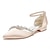 cheap Wedding Shoes-Women&#039;s Wedding Shoes Flats Ladies Shoes Valentines Gifts White Shoes Wedding Party Daily Wedding Flats Rhinestone Flat Heel Pointed Toe Elegant Cute Luxurious Satin Ankle Strap Wine Black White
