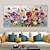 cheap Floral/Botanical Paintings-Textured  flower Oil Painting Canvas Art handmade Colorful Landscape Art Scene Painting Modern oil painting for Living Room Wall Decor