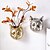 cheap Sculptures-Feline Wall Decor with Integrated Vase: A Creative and Adorable Animal Wall Hanging, Perfect for Adding a Touch of Charm and Practicality to Any Home with Innovative Flower Arrangements