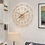 abordables Décorations murales-rétro nordique type fer art grande horloge murale suspendue silencieuse horloges suspendues muettes maison salon chambre décoration accessoires 50 / 60 cm or noir