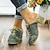ieftine Flip-Flops de Damă-Pentru femei Sandale Papuci Saboți Mărime Plus Size Pantofi lucrați manual În aer liber Zilnic Plajă Ținte Blocați călcâiul Vârf rotund Epocă Casual Confortabili Plimbare Piele Premium Loafer Verde