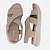 Χαμηλού Κόστους Γυναικεία παπούτσια casual-Γυναικεία Σανδάλια Μεγάλα Μεγέθη Παπούτσια Flyknit Αθλητικά Πέδιλα ΕΞΩΤΕΡΙΚΟΥ ΧΩΡΟΥ Καθημερινά Παραλία Επίπεδο Τακούνι Σφήνα Στρογγυλή Μύτη Κλασσικό Καθημερινό Ανατομικό Περπάτημα
