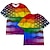preiswerte Cosplay-Anime-Kapuzenpullover und T-Shirts für den Alltag-LGBT LGBTQ Regenbogenfahne T-Shirt-Ärmel Regenbogen Grafik Für Herren Erwachsene Karneval Maskerade 3D-Druck Pride Parade Pride-Monat