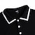 cheap Classic Polo-Men&#039;s Business Polo Golf Polo Work Casual Lapel Ribbed Polo Collar Short Sleeve Basic Modern Color Block Patchwork Button Spring &amp; Summer Regular Fit Navy-blue Wine Black Business Polo