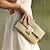 cheap Clutches &amp; Evening Bags-Women&#039;s Elegant Gold Straw Clutch with Designer-Style Closure - Perfect for Evening Events