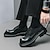 ieftine Oxfords Bărbați-Bărbați Oxfords Retro Pantofi formali Pantofi de stil britanic Afacere Englezesc gentleman britanic În aer liber Zilnic PU Augmentare Înălțime Comfortabil Anti-Alunecare Dantelat Negru Primăvar